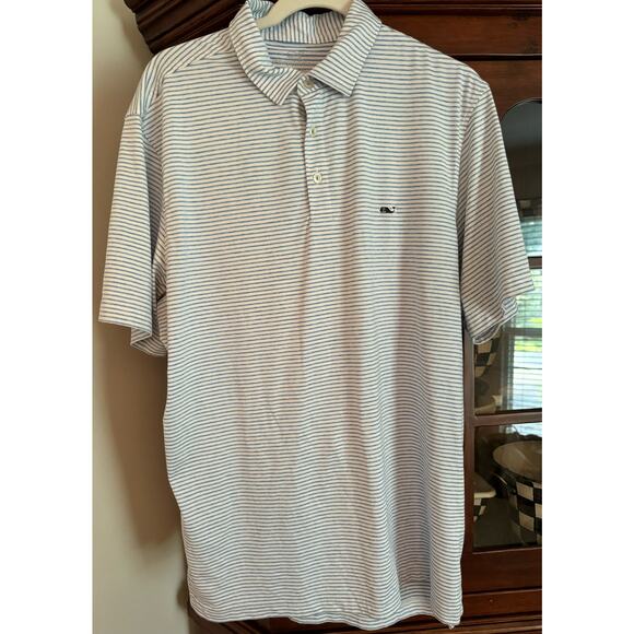 Vineyard vines men’s performance short sleeve striped polo size large - Picture 1 of 8